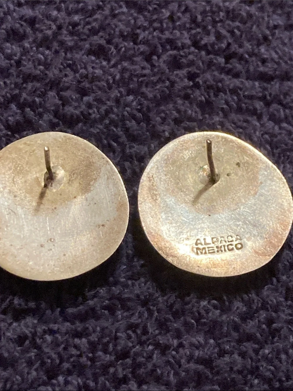 Mexican Alpaca Round Stud Earrings